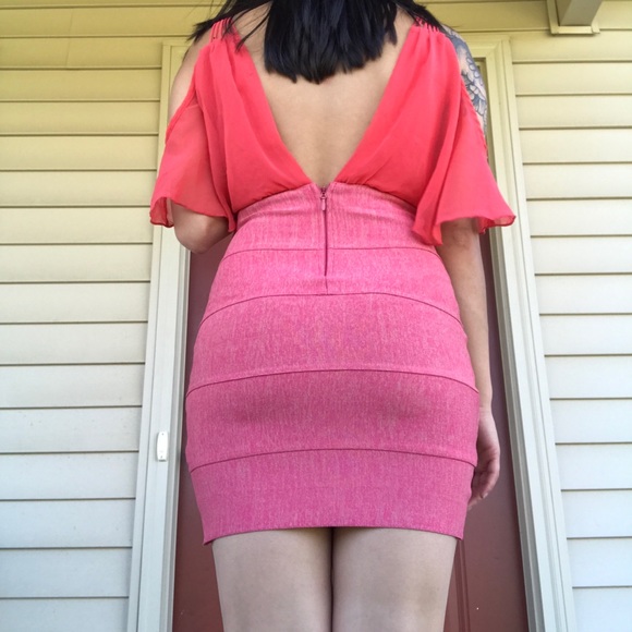 Night Out Pink Bandage Dress - Picture 4 of 4